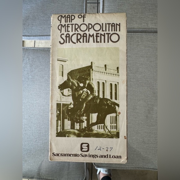 Vintage Map of Metropolitan Sacramento - Picture 1 of 6